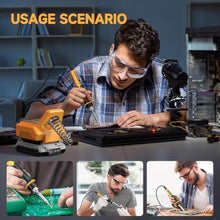 Load image into Gallery viewer, Cordless Soldering Station Compatible with Dewalt 20V Max Battery - Digital Display, Soldering Iron Station Fast Heating Up Soldering Station for DIY, Appliance Repair (Battery Not Included), Whiteyellow_7702
