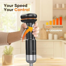 Load image into Gallery viewer, Cordless Stick Immersion Blender 5-in-1, Ritus 13000RPM Soup Blender Rechargeable Handheld Mixer For Baby Food &amp; Smoothies, Variable Speed, Dishwasher-Safe, Mixing Beaker, Chopper, Whisk Milk Frother, Black_6533

