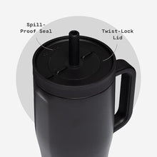 Load image into Gallery viewer, Corkcicle Cruiser - Insulated Tumbler with Handle - Keeps Drinks Cold 20 Hours - Spill-Proof Dual Lid - Triple-Insulated - Summer Drinkware Gift - Keeps Drinks Ice Cold - 22 oz - Matte Black_5976
