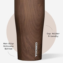 Load image into Gallery viewer, Corkcicle Go Cup XL - Leak-Proof Travel Tumbler - Triple Insulated Stainless Steel Water Bottle - Easy-Carry Handle - Summer Drinkware Gift - Keeps Drinks Ice Cold - 30 oz - Desert, WalnutWood_5502
