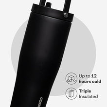 Load image into Gallery viewer, Corkcicle Go Cup XL - Leak-Proof Travel Tumbler - Triple Insulated Stainless Steel Water Bottle - Easy-Carry Handle - Summer Drinkware Gift - Keeps Drinks Ice Cold - 30 oz - Matte Black, MatteBlack_5555
