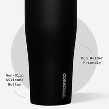 Load image into Gallery viewer, Corkcicle Go Cup XL - Leak-Proof Travel Tumbler - Triple Insulated Stainless Steel Water Bottle - Easy-Carry Handle - Summer Drinkware Gift - Keeps Drinks Ice Cold - 30 oz - Matte Black, MatteBlack_5557
