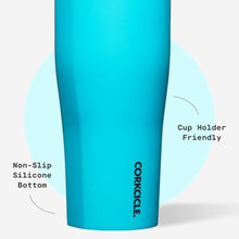 Load image into Gallery viewer, Corkcicle Go Cup XL - Leak-Proof Travel Tumbler - Triple Insulated Stainless Steel Water Bottle - Easy-Carry Handle - Summer Drinkware Gift - Keeps Drinks Ice Cold - 30 oz - Capri Blue, CapriBlue_5517
