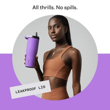 Load image into Gallery viewer, Corkcicle Go Cup XL - Leak-Proof Travel Tumbler - Triple Insulated Stainless Steel Water Bottle - Easy-Carry Handle - Summer Drinkware Gift - Keeps Drinks Ice Cold - 30 oz - Varsity Blue, VarsityPurple_5545
