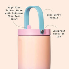 Load image into Gallery viewer, Corkcicle Go Cup XL - Leak-Proof Travel Tumbler - Triple Insulated Stainless Steel Water Bottle - Easy-Carry Handle - Summer Drinkware Gift - Keeps Drinks Ice Cold - 30 oz - Lover, OmbreLover_5499
