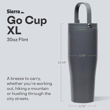 Load image into Gallery viewer, Corkcicle Go Cup XL - Leak-Proof Travel Tumbler - Triple Insulated Stainless Steel Water Bottle - Easy-Carry Handle - Summer Drinkware Gift - Keeps Drinks Ice Cold - 30 oz - Flint_5492
