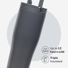 Load image into Gallery viewer, Corkcicle Go Cup XL - Leak-Proof Travel Tumbler - Triple Insulated Stainless Steel Water Bottle - Easy-Carry Handle - Summer Drinkware Gift - Keeps Drinks Ice Cold - 30 oz - Flint_5493
