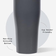 Load image into Gallery viewer, Corkcicle Go Cup XL - Leak-Proof Travel Tumbler - Triple Insulated Stainless Steel Water Bottle - Easy-Carry Handle - Summer Drinkware Gift - Keeps Drinks Ice Cold - 30 oz - Flint_5495

