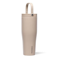 Load image into Gallery viewer, Corkcicle Go Cup XL - Leak-Proof Travel Tumbler - Triple Insulated Stainless Steel Water Bottle - Easy-Carry Handle - Summer Drinkware Gift - Keeps Drinks Ice Cold - 30 oz - Desert_1
