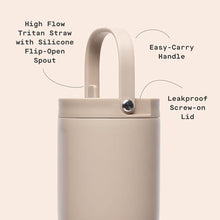 Load image into Gallery viewer, Corkcicle Go Cup XL - Leak-Proof Travel Tumbler - Triple Insulated Stainless Steel Water Bottle - Easy-Carry Handle - Summer Drinkware Gift - Keeps Drinks Ice Cold - 30 oz - Desert_5551
