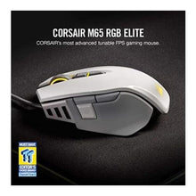 Load image into Gallery viewer, Corsair M65 RGB Elite - FPS Gaming Mouse - 18,000 DPI Optical Sensor - Adjustable DPI Sniper Button - Tunable Weights - White_1106
