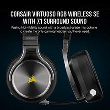 Load image into Gallery viewer, Corsair Virtuoso RGB Wireless SE Gaming Headset - High-Fidelity 7.1 Surround Sound W/Broadcast Quality Microphone, Memory Foam Earcups, 20 Hour Battery Life, Gunmetal_231
