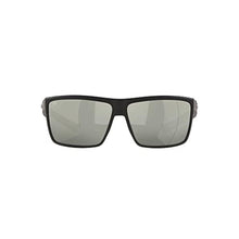 Load image into Gallery viewer, Costa Del Mar Men's Rinconcito Rectangular Sunglasses, Matte Black/Grey Silver Mirrored Polarized-580g, 60 mm, MatteBlackGreySilverMirroredPolarizedg_1
