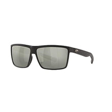 Load image into Gallery viewer, Costa Del Mar Men's Rinconcito Rectangular Sunglasses, Matte Black/Grey Silver Mirrored Polarized-580g, 60 mm, MatteBlackGreySilverMirroredPolarizedg_770
