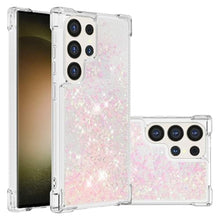 Load image into Gallery viewer, COTDINFOR Case for Samsung Galaxy S25 Ultra Case Glitter Sparkle Cute Clear Liquid Phone Case Flowing Quicksand Shockproof TPU Protective Girly Women Case for Samsung Galaxy S25 Ultra Star Pink YB_1
