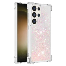 Load image into Gallery viewer, COTDINFOR Case for Samsung Galaxy S25 Ultra Case Glitter Sparkle Cute Clear Liquid Phone Case Flowing Quicksand Shockproof TPU Protective Girly Women Case for Samsung Galaxy S25 Ultra Star Pink YB_1820
