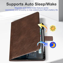 Load image into Gallery viewer, CPNVWA Leather Case for iPad Air 11" M4/M3/M2,iPad Air 10.9" 5th/4th Gen, DarkBrown_738
