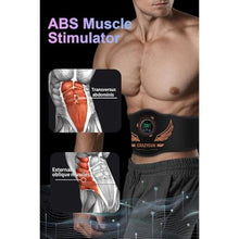 Load image into Gallery viewer, CrazySun Ab Stimulator Belt, Tactical x Abs Stimulator Muscle Toner Home Office Workout Equipment for Abdomen Orange_1318
