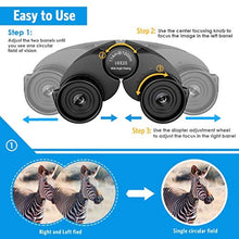 Load image into Gallery viewer, Criacr Compact Binoculars, High Powered 10x25 Folding Binoculars, Large Eyepiece Adults Kids Binocular with Low Light Night Vision for Outdoor Hiking, Traveling, Sightseeing, Bird Watching_398
