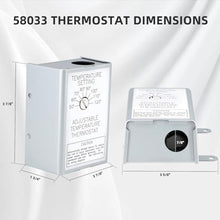 Load image into Gallery viewer, Criditpid 58033 Single Speed Adjustable Thermostat for Lomanco F0510B2944, F0510B2497, 35407, Broan 97009317 Power Vent Attic Fan Motor., Silver_7

