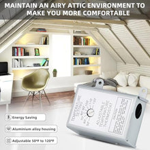 Load image into Gallery viewer, Criditpid 58033 Single Speed Adjustable Thermostat for Lomanco F0510B2944, F0510B2497, 35407, Broan 97009317 Power Vent Attic Fan Motor., Silver_9
