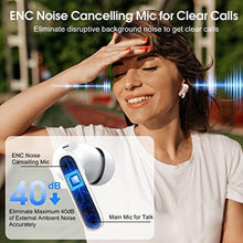 Load image into Gallery viewer, Csasan Wireless Earbuds, 2024 Bluetooth Headphones 5.3 HiFi Stereo Earphones, 40H Playtime in-Ear Earbud, Bluetooth Earbud with Dual Mic Call, IP7 Waterproof Earphones Sport Headset for iOS, Rose_4778
