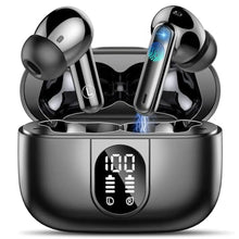 Load image into Gallery viewer, Csasan Wireless Earbuds Bluetooth 5.3 Headphones, 40H Playtime in-Ear Earphones, Mini Bluetooth Earbuds with ENC Noise Cancelling Mic, Deep Bass Stereo Ear Buds, LED Display, IPX7 Waterproof Earphones, Black_1
