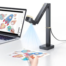 Load image into Gallery viewer, CZUR Fancy S Pro USB Document Camera for Teacher, 12MP 4K Webcam with Microphone and LED Light, Up to 60fps, Auto Focus, for Remote Teaching, Web Conference, for Mac and Windows, Black_1
