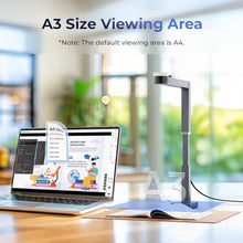 Load image into Gallery viewer, CZUR Fancy S Pro USB Document Camera for Teacher, 12MP 4K Webcam with Microphone and LED Light, Up to 60fps, Auto Focus, for Remote Teaching, Web Conference, for Mac and Windows, Black_3446
