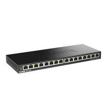Load image into Gallery viewer, D-Link 16 Port Gigabit Ethernet Unmanaged Slim Switch, Sturdy Metal with Shielded Ports, Silent Fanless, QoS, Plug and Play, Compact Desktop/Wall Mount, Flow Control, Energy Saving, Black (DGS-1016S)_1
