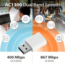 Load image into Gallery viewer, D-Link AC1300 USB WiFi Adapter, Wireless Upgrade for Desktop or Laptop PC, White_519
