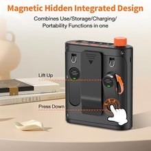 Load image into Gallery viewer, Daakro Wireless Voice Amplifier w/Magnetic Lavalier Mic,2000 mAh Bluetooth Power Amplifier w/ 2 Mic, Portable Voice Amp for Teachers Classroom Speech/Tour Guides/Coaches Yoga Fitness Instructors, Black_117
