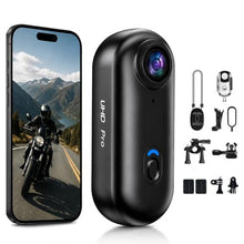 Load image into Gallery viewer, dahocamgo 4K Mini Body Camera, Waterproof Wearable Cam, Black_1
