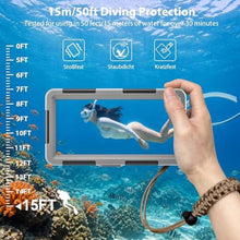 Load image into Gallery viewer, DANZHANG IP68 Underwater Phone Case for Snorkeling, (50ft/15M) Professional Waterproof Diving Case (2026 Latest), for iPhone 7-17 Pro Max/Pro/Plus/Mini, SE 2/3, Underwater Photo &amp; VideoGrey, Gray_413
