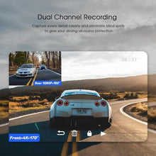 Load image into Gallery viewer, Dash Cam Front and Rear, Avylet 4K/1080P Wi-Fi Dash Camera for Cars with APP, Dual Dashcam Camera, 2'' IPS Screen, Super Night Vision, WDR, 24H Parking Mode, 170 Wide Angle, G-Sensor, Loop Recording, Black_2226
