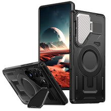 Load image into Gallery viewer, DAWEIXEAU Magnetic Case for Galaxy S25 Ultra, Built-in Metal Camera Cover Stand,[Compatible with Mag-Safe] Shockproof Protective Cover Case for Samsung Galaxy S25 Ultra Black_1
