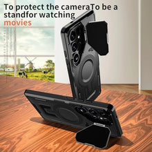 Load image into Gallery viewer, DAWEIXEAU Magnetic Case for Galaxy S25 Ultra, Built-in Metal Camera Cover Stand,[Compatible with Mag-Safe] Shockproof Protective Cover Case for Samsung Galaxy S25 Ultra Black_1994
