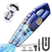 Load image into Gallery viewer, DBHAL Handheld Vacuum Cordless, 15000PA Powerful Suction Car Vacuum Cleaner Lightweight with Multi Accessories, Hand held Vacuum Cleaner Dust Busters Cordless Rechargeable for Car Home, Blue_1

