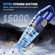 Load image into Gallery viewer, DBHAL Handheld Vacuum Cordless, 15000PA Powerful Suction Car Vacuum Cleaner Lightweight with Multi Accessories, Hand held Vacuum Cleaner Dust Busters Cordless Rechargeable for Car Home, Blue_6199
