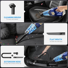 Load image into Gallery viewer, DBHAL Handheld Vacuum Cordless, 15000PA Powerful Suction Car Vacuum Cleaner Lightweight with Multi Accessories, Hand held Vacuum Cleaner Dust Busters Cordless Rechargeable for Car Home, Blue_6200
