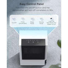 Load image into Gallery viewer, Dehumidifier for Basement with Drain Hose, EasyAcc 2024 Newly [ Rotary 10X Fast Dehumidification/1500 Sq. Ft/Timer/3000ml Per Day] 2 Modes Quiet Portable Dehumidifier for Bedroom Bathroom Large Room, WhiteBlack_1948
