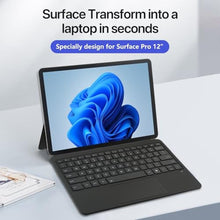 Load image into Gallery viewer, delicase Magnetic Bluetooth Keyboard Cover for Surface Pro 12" 1st 12 inch Laptop Released in 2025 with Backlit (Black)_863
