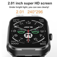 Load image into Gallery viewer, Denash Smart Watch with Earbuds, 2.01" HD Screen 2 in 1 Smartwatch with Bluetooth Earbuds, 100+ Sport Fitness Tracker, NFC, Pedometer, Sleep/Heart Rate/Monitor Compatible with iOS &amp; Androd, SilverSteel_1435

