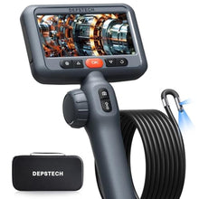 Load image into Gallery viewer, DEPSTECH 10FT Articulating Endoscope Camera with Light: Dual Lens Two-Way Articulated Industrial Borescope with 4.5" Screen and Snake Cable, Inspection Camera Automotive Tool for Wall, Pipe, Mechanic, Black_1
