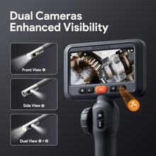 Load image into Gallery viewer, DEPSTECH 10FT Articulating Endoscope Camera with Light: Dual Lens Two-Way Articulated Industrial Borescope with 4.5" Screen and Snake Cable, Inspection Camera Automotive Tool for Wall, Pipe, Mechanic, Black_284
