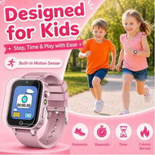Load image into Gallery viewer, DERUI 1.54 Inches Kids Smart Watch for Boys Girls, 26 Puzzle Games, Smartwatch with Camera, Pedometer, Video Voice Music Player Learning Card, Birthday Gift for 3-12 Years Children (Pink), DEPink_4667

