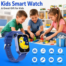 Load image into Gallery viewer, DERUI 1.54 Inches Kids Smart Watch for Boys Girls, 26 Puzzle Games, Smartwatch with Camera, Pedometer, Video Voice Music Player Learning Card, Birthday Gift for 3-12 Years Children (Blue), DEBlue_4708
