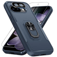 Load image into Gallery viewer, Designed for Google Pixel 9a Case Built in Metal Ring Holder Navy Blue, NavyBlue_1
