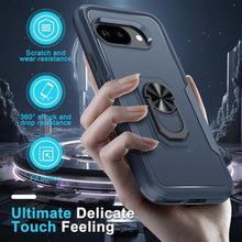 Load image into Gallery viewer, Designed for Google Pixel 9a Case Built in Metal Ring Holder Navy Blue, NavyBlue_1536
