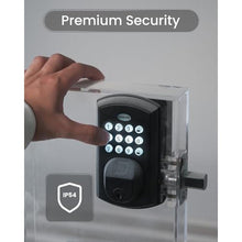 Load image into Gallery viewer, DESLOC A100F Electronic keypad Door Lock with Handle Set, Smart Front Door Locks Set, Keyless Entry Door Lock with Handles, Smart Locks for Front Door, Deadbolt Smart Lock, 12 Months Battery, IP54, MatteBlack_5365

